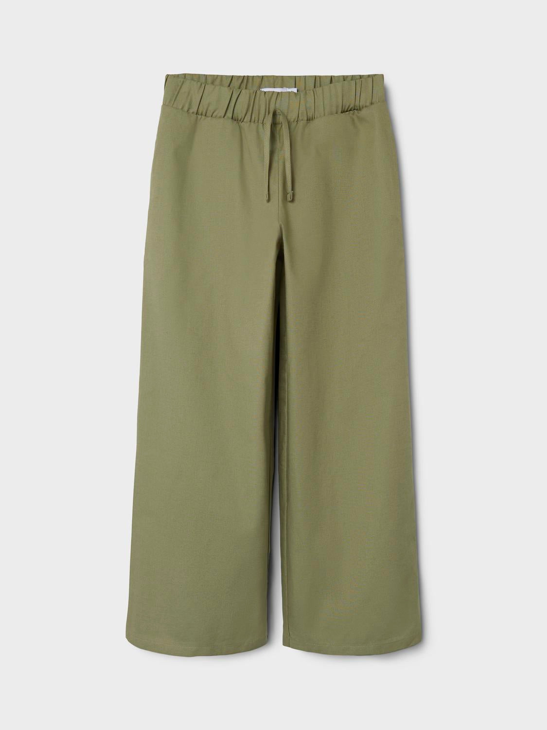 NKFNETOP Trousers - Oil Green