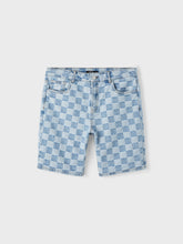 Indlæs billede til gallerivisning NLMCHECKIZZA Shorts - Medium Blue Denim
